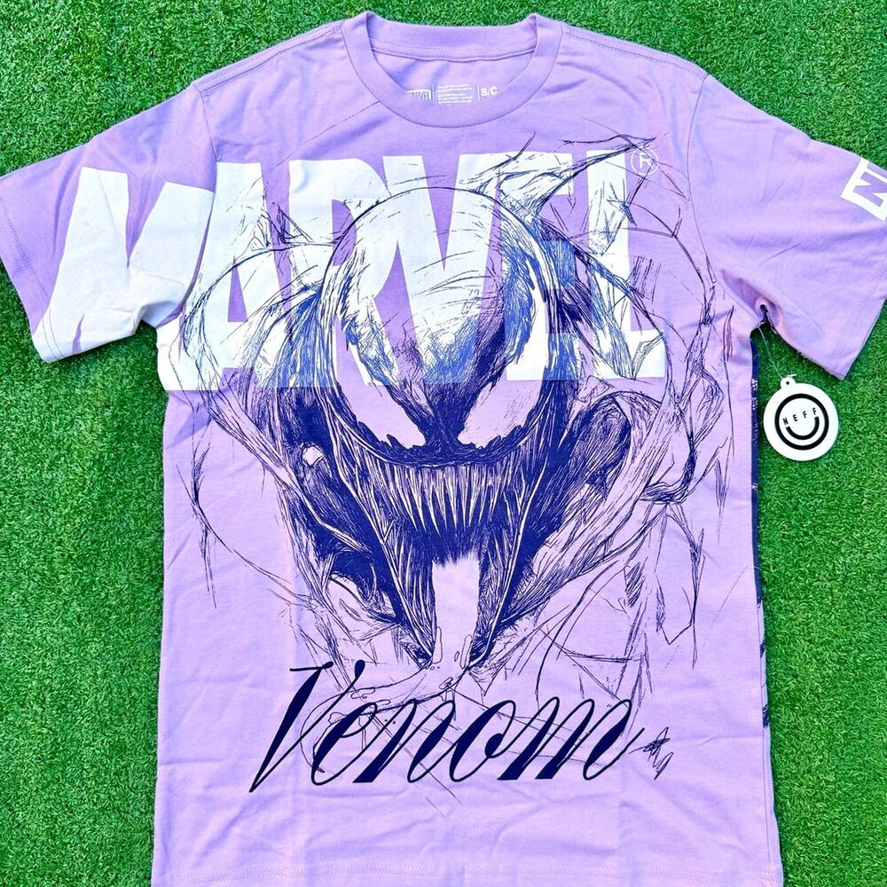 Marvel x Neff Venom T Shirt New With Tag Lilac Purple
